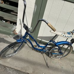Original Blue Schwinn Stingray Fair Lady Bike w/ Banana Seat