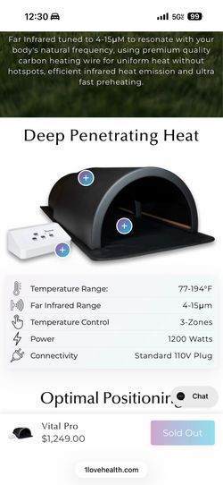 Vital Pro Far Infrared Sauna Dome