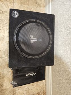 JL Subwoofer With Housing And 2 Channel Amp