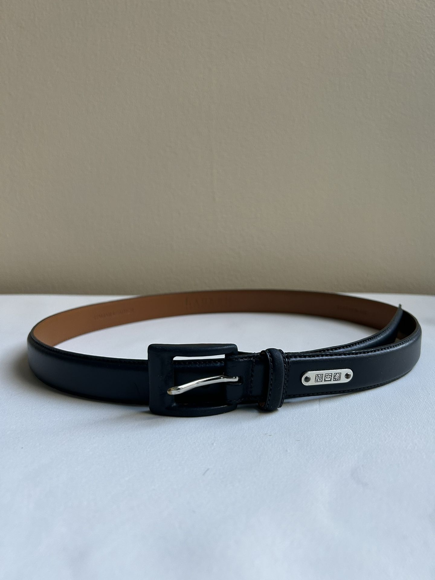 Lauren Ralph Lauren Dark blue genuine Italian leather belt