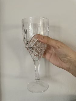 Vintage Style Glass Cups Set of 4 | Clear Drinking Glasses
