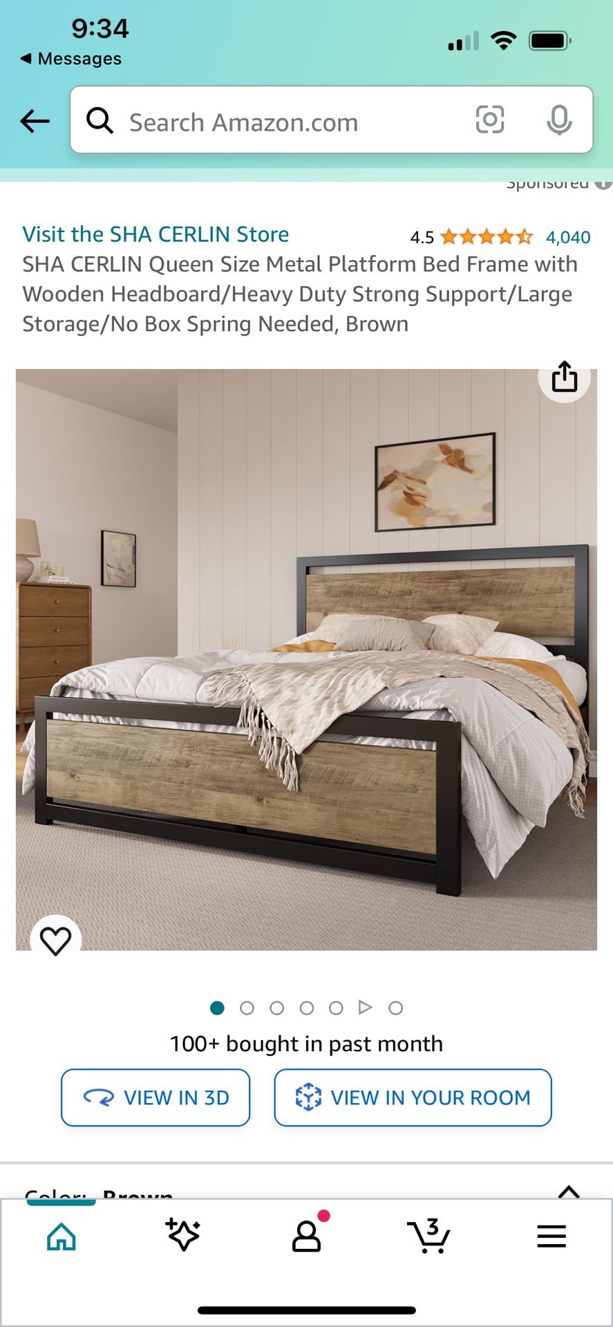 Queen Rustic Bed Frame. New Condition. 