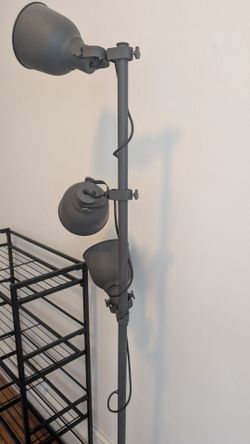 Foldable shelves and stand-up lamp