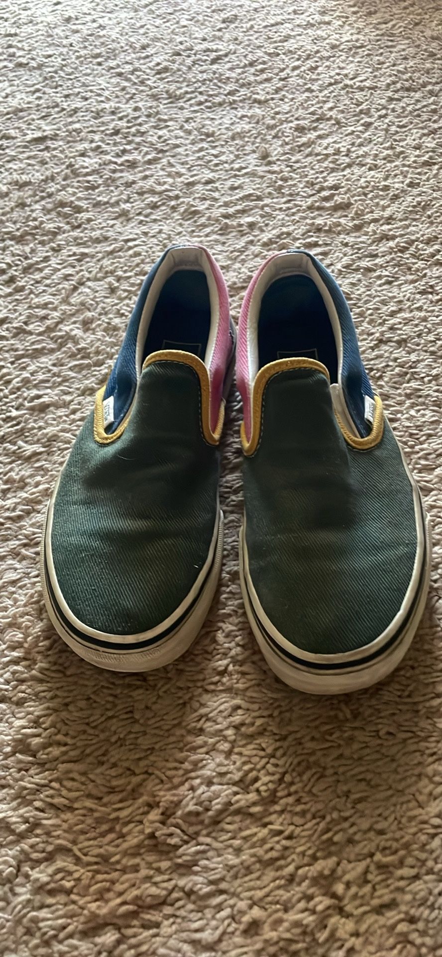 Multicolored slip on Vans