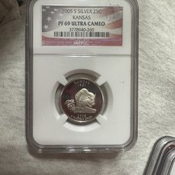 Silver graded quarter