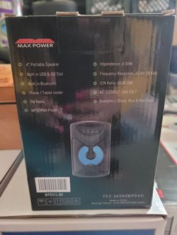 MPD404L Max Power 4” Portable Bluetooth Speaker for Sale in Las Vegas, NV -  OfferUp