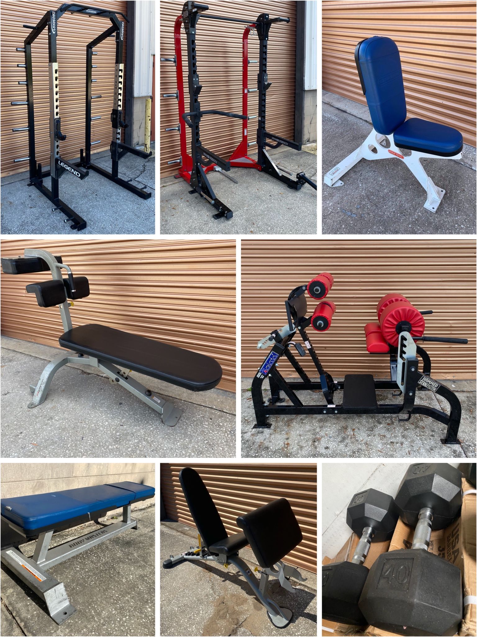 Power Racks, Squat Racks, Leg Press, Dumbbell , Olympic Weight Plates, Bench, Bars, Functional Trainers- Commercial & Home Gym