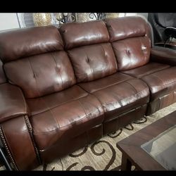 Brown Leather Couch