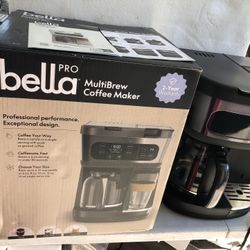 bella PRO - MultiBrew 12-Cup Drip & Single-Serve Coffee Maker - Black Stainless Steel Model: 90283