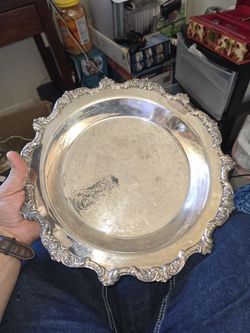 Vintage Silver Plated Serving Tray.