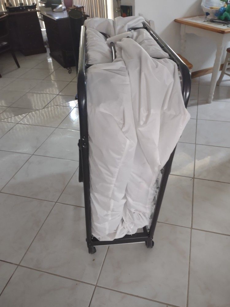 Foldable Bed Frame With Mattress , Twin