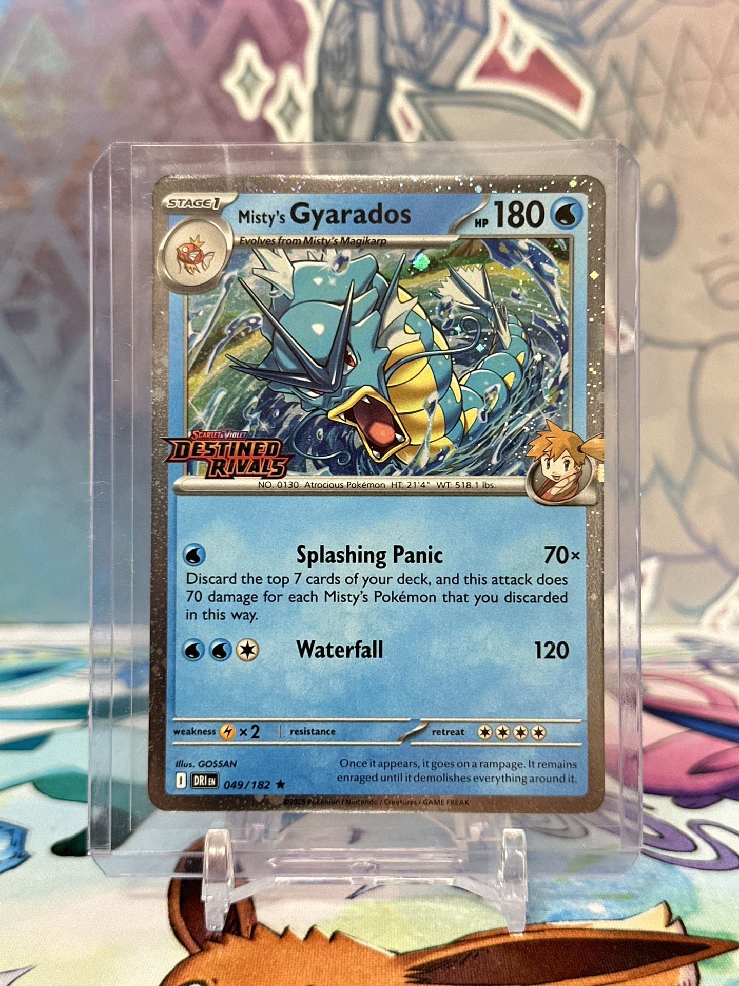 Misty’s Gyarados - 049/182 - Pokemon Scarlet & Violet Destined Rivals Build & Battle Promo STAMPED