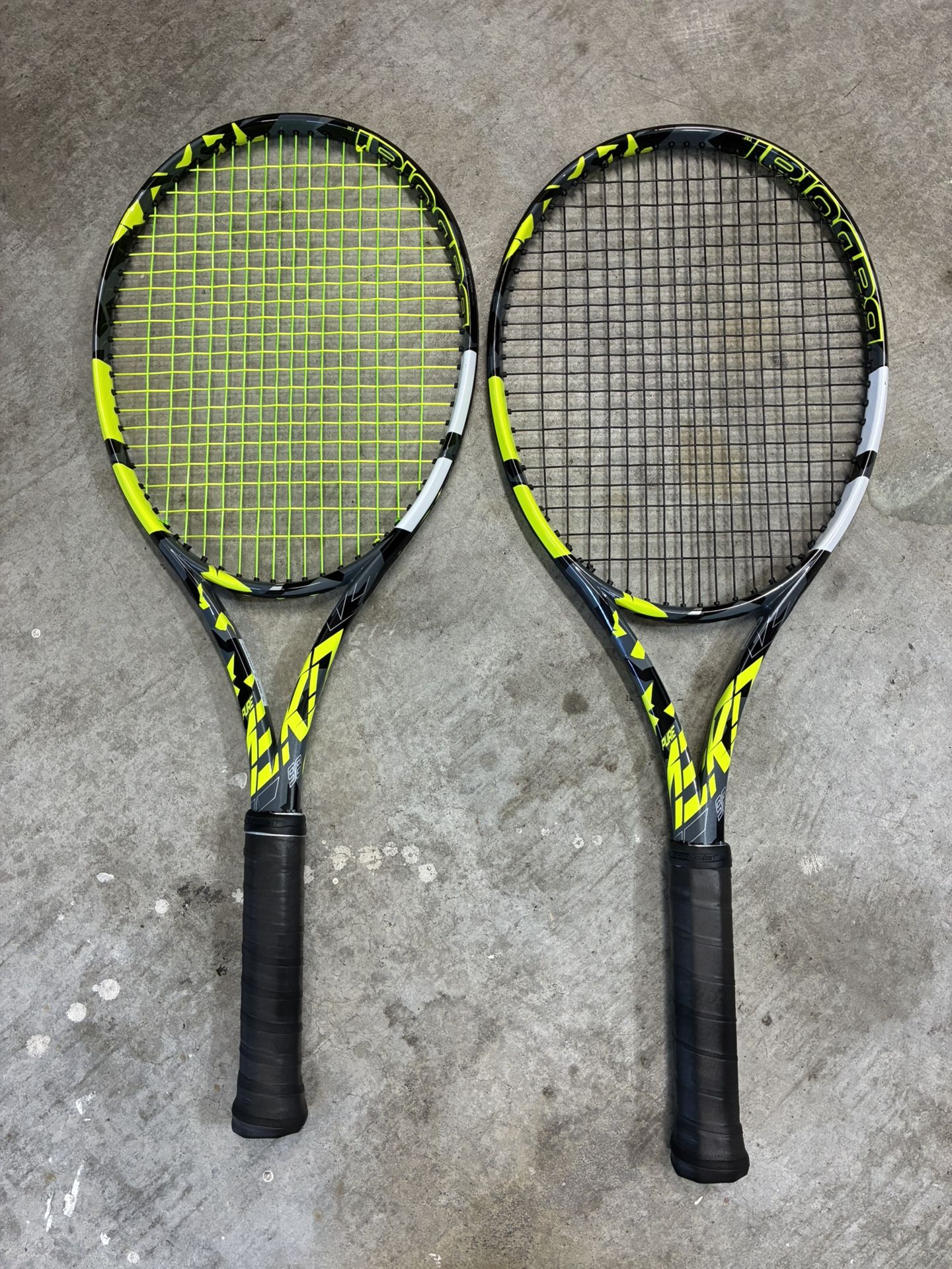 2 Weight Matched Babolat Pure Aero 98 Tennis Rackets