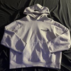 Essentials Fear Of God Light Oatmeal Hoodie - Size XS Men’s