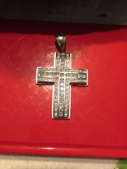 Large Sterling Silver Cross .925 Italy