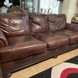 3 Pc Real Leather  Couches 