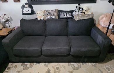 USED - Dark Gray 3-Seat Fabric Sofa