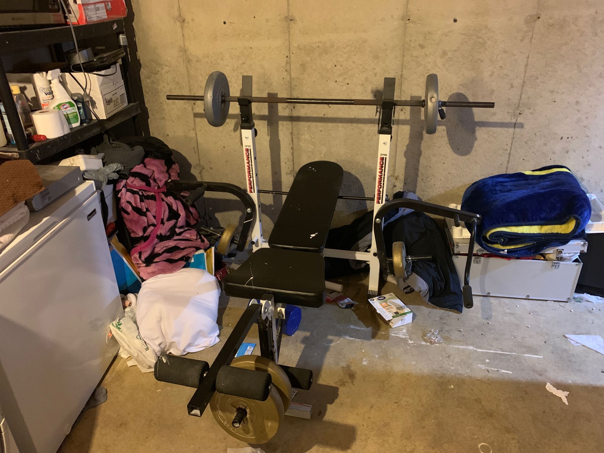 Bench with weights
