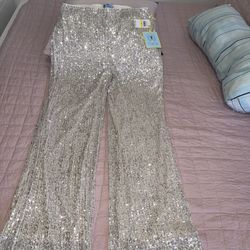 CECE pants, sequins, lined inside, medium stretch size, new with tags.