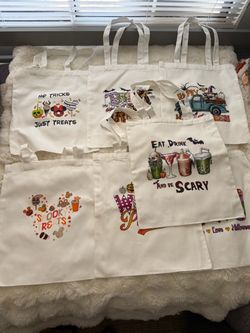 Halloween Canvas Tote Bags