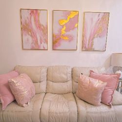 Leather Sofa Cream Color