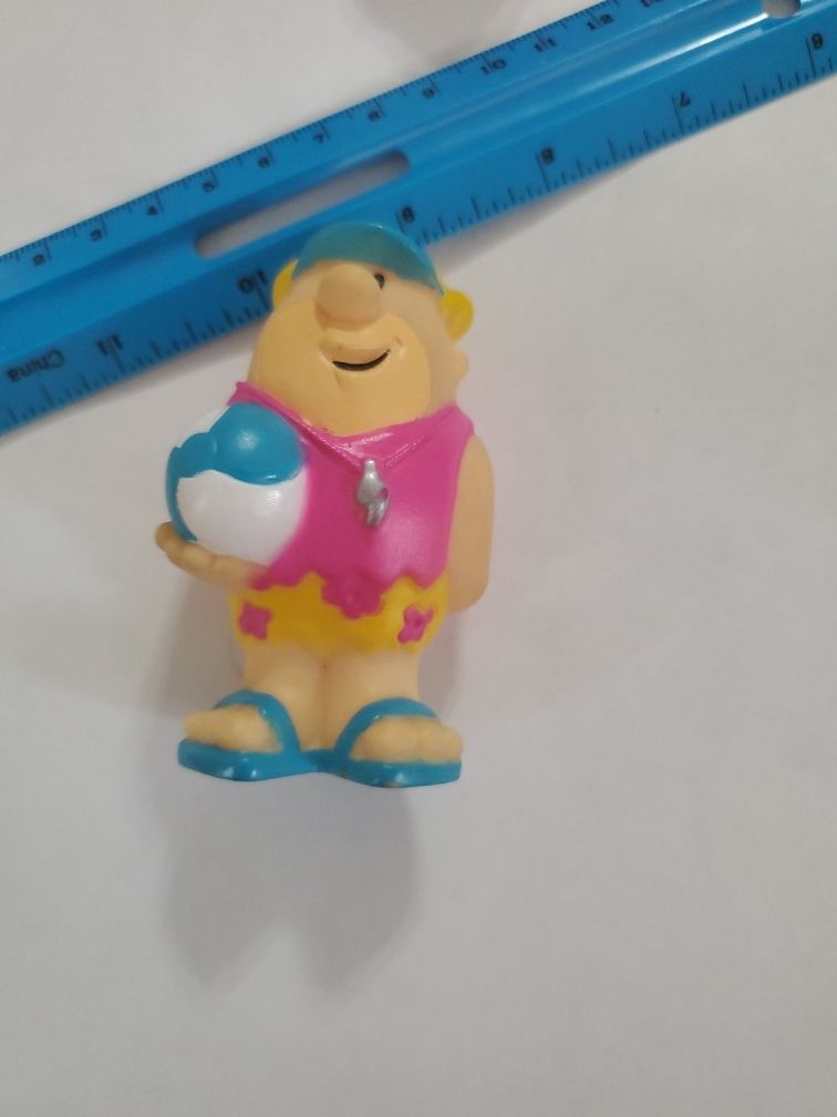 Vintage FLINTSTONES 1990 Hanna Barbera BARNEY RUBBLE Lifeguard Beach Figure