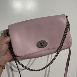 Coach Pink Ruby Shoulder Crossbody Clutch Bag