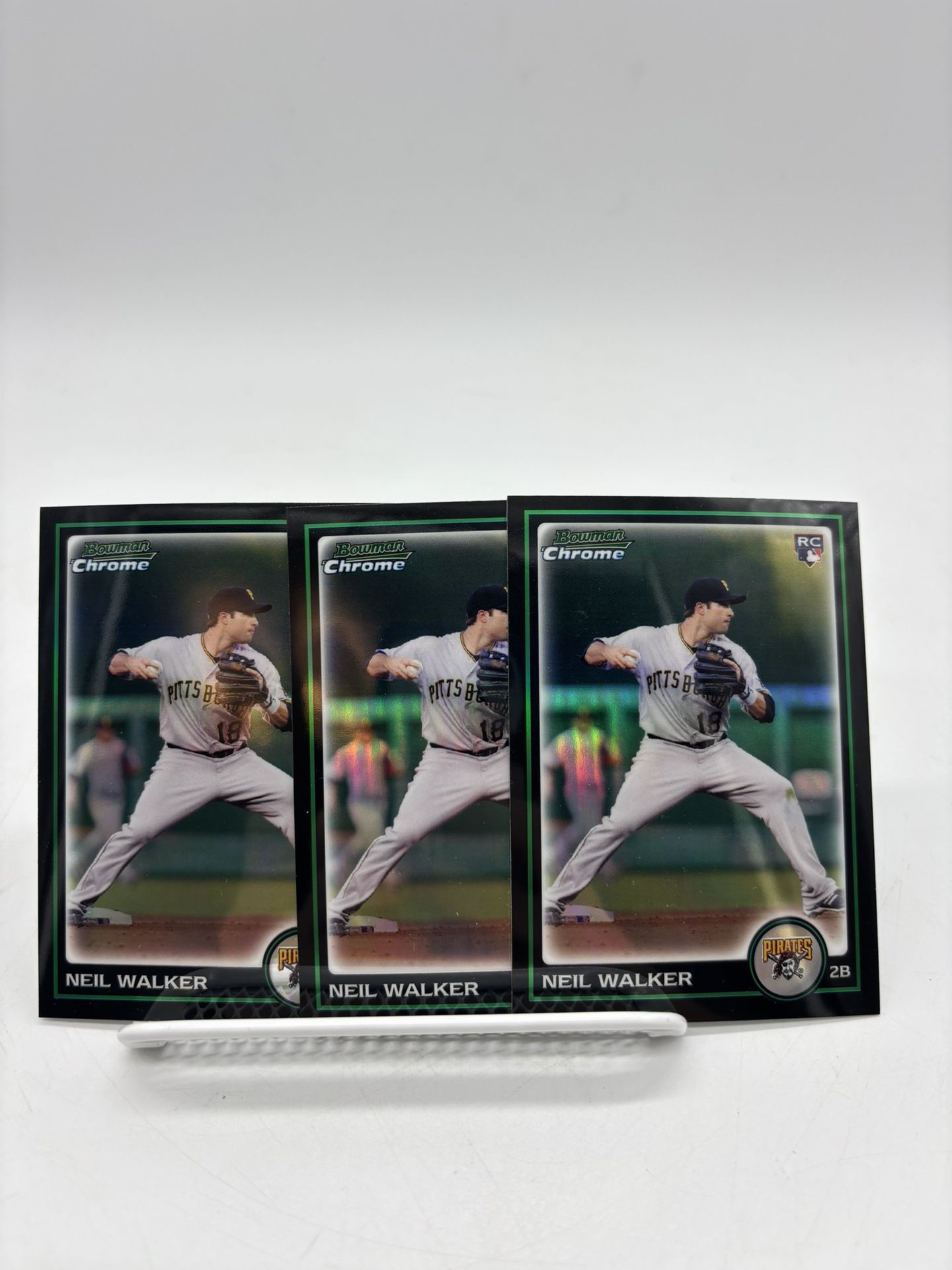Lot Of 3 Neil Walker Rookie 2010 Bowman Draft Picks & Prospects RC #BDP83
