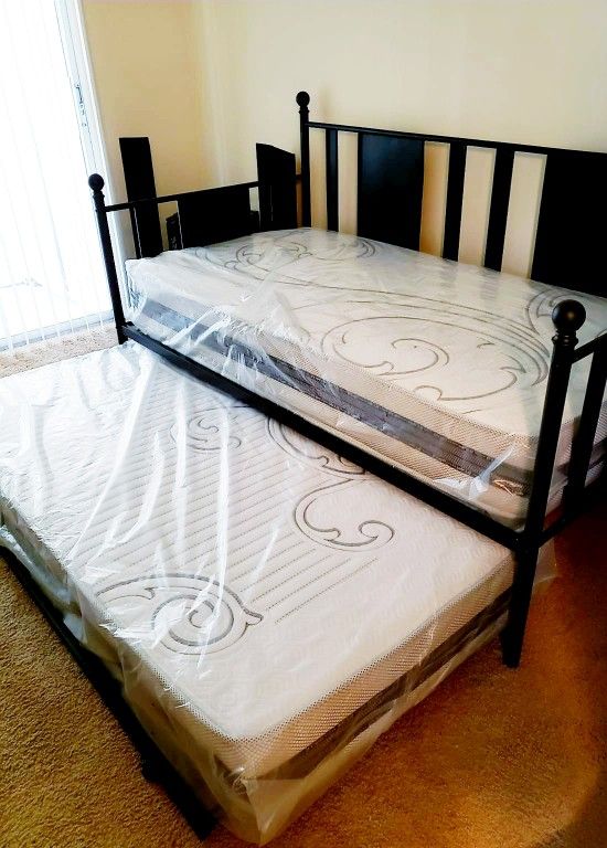 NEW TWIN MATTRESS. Bed frame is not available. Take it home the same day 👍