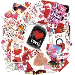 Brand New 50 Premium Love Cards,Love Notes Cards for Couples,Class Valentines Day Cards,Romantic Vintage Postcards Set (4x6inch),Anniversary Card