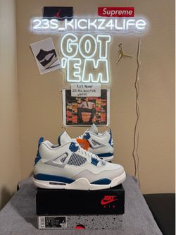 Brand new Air Jordan Military/Industrial 4’s size 12.5   with original box and proof of purchase.