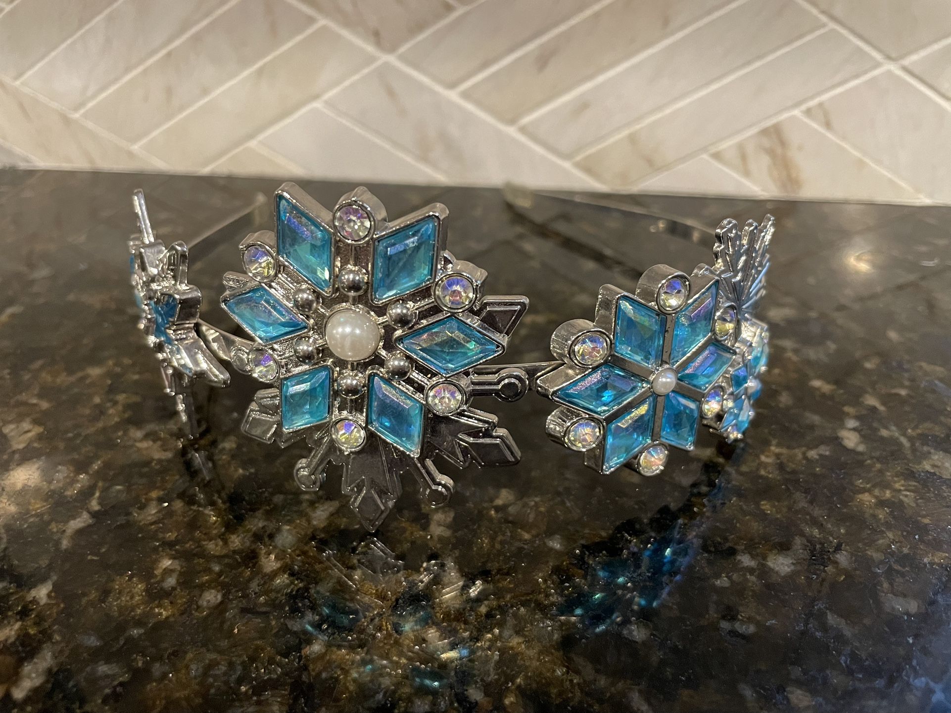 Euro Disney Frozen Princess Elsa Metal Snowflake Tiara Headband