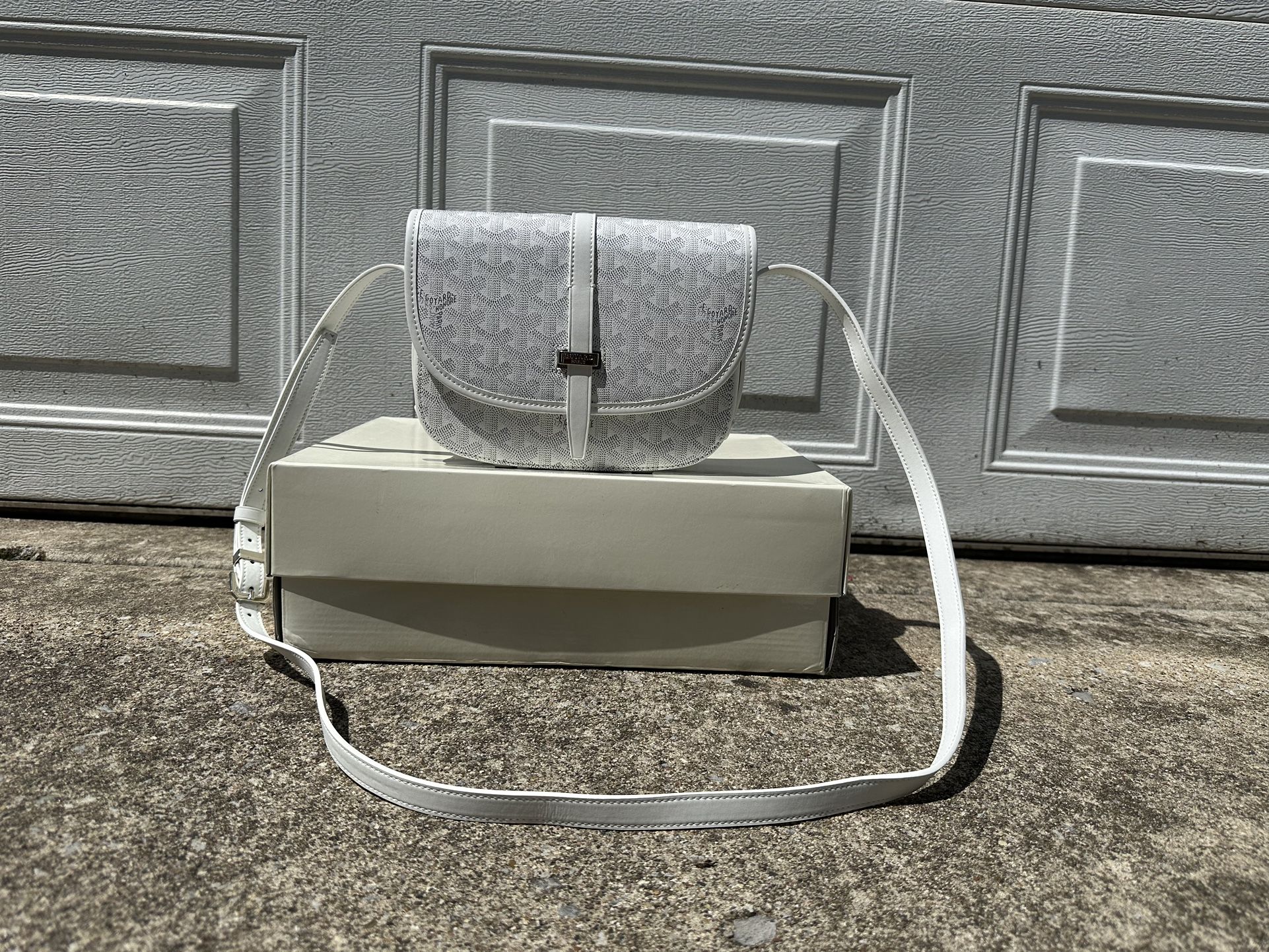 White Goyard Messenger Bag