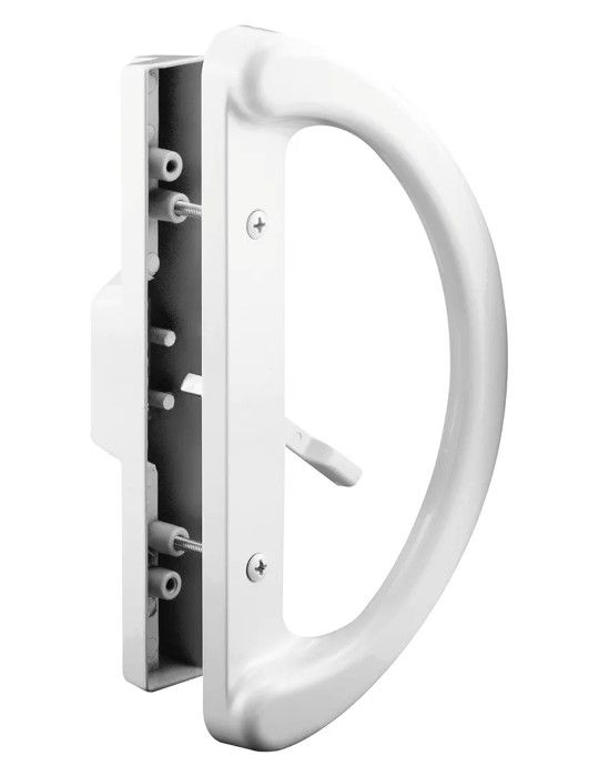 9683: Mortise Style Sliding Patio Door Handle Set - Replace Old or Damaged Door Handles Quickly and Easily – White