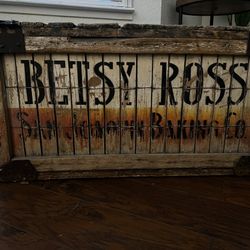 Antique Betsy Ross Bread Crate 
