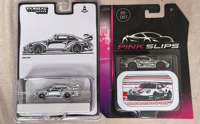 Tarmac Works Porsche RWB 993 & Pink Slips Porsche 911 GT3 Metalic