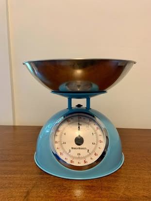 Retro World Market Light Blue Kitchen Scale