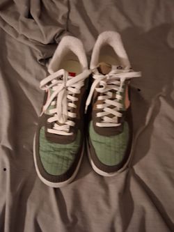 Nike Air Force 1 Low Sneakers Green Gray size 12