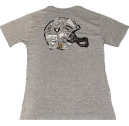 Las Vegas Raiders Gray Shirt Women’s Small - 2XL New 2 Sided Helmet Logo