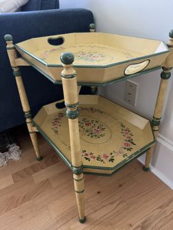 Vintage Tiered Serving Tray Side Coffee Table