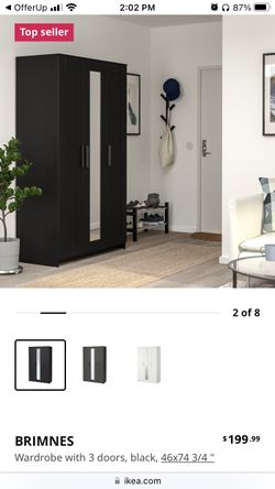 IKEA Wardrobe (Brimnes) In Black 46” X 74 3/4” for Sale in Austin