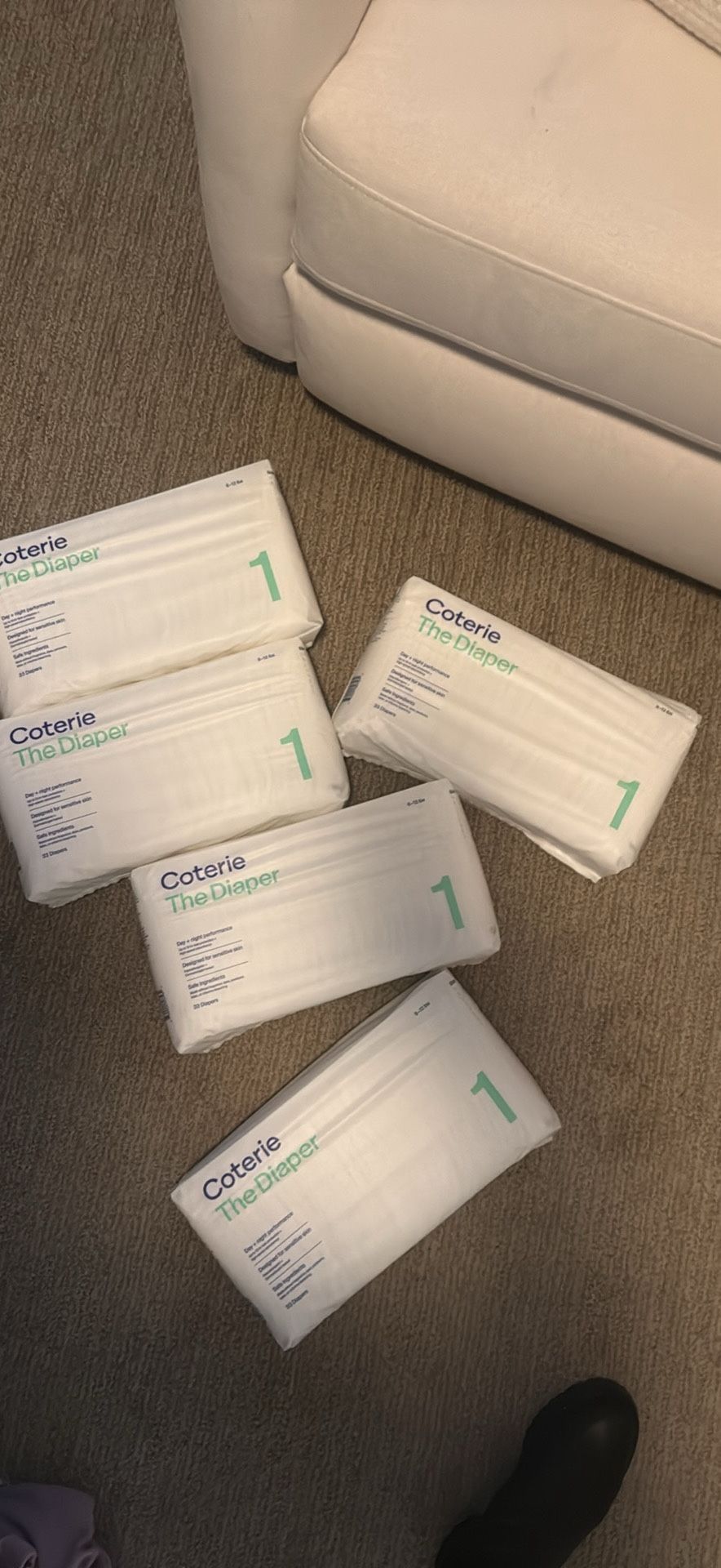 Coterie Diapers (5 Packs), Size 1