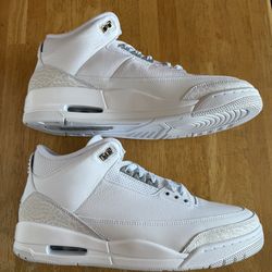 New Nike Air Jordan 3 Retro 2025 Pure Money White Shoes Men’s 11.5 12