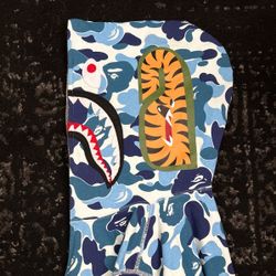 Blue Bape hoodie ABC Camo Shark Full Zip Size M