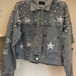 Pearl Star Denim Jacket , XS
