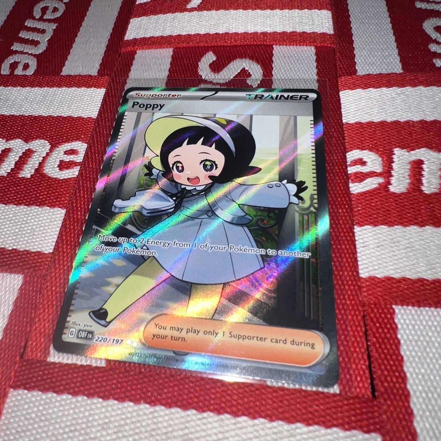 Pokémon TCG - Poppy 220/197 Rare Full Art Trainer - Obsidian Flames