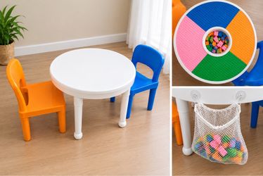 Kids Activity Table and 2 Chairs Set