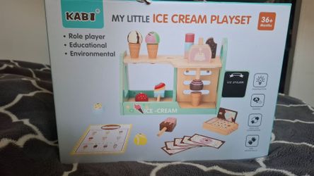 Ice cream wooden play set