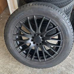 4 Flat Black Wheels & All Terrain Tires 