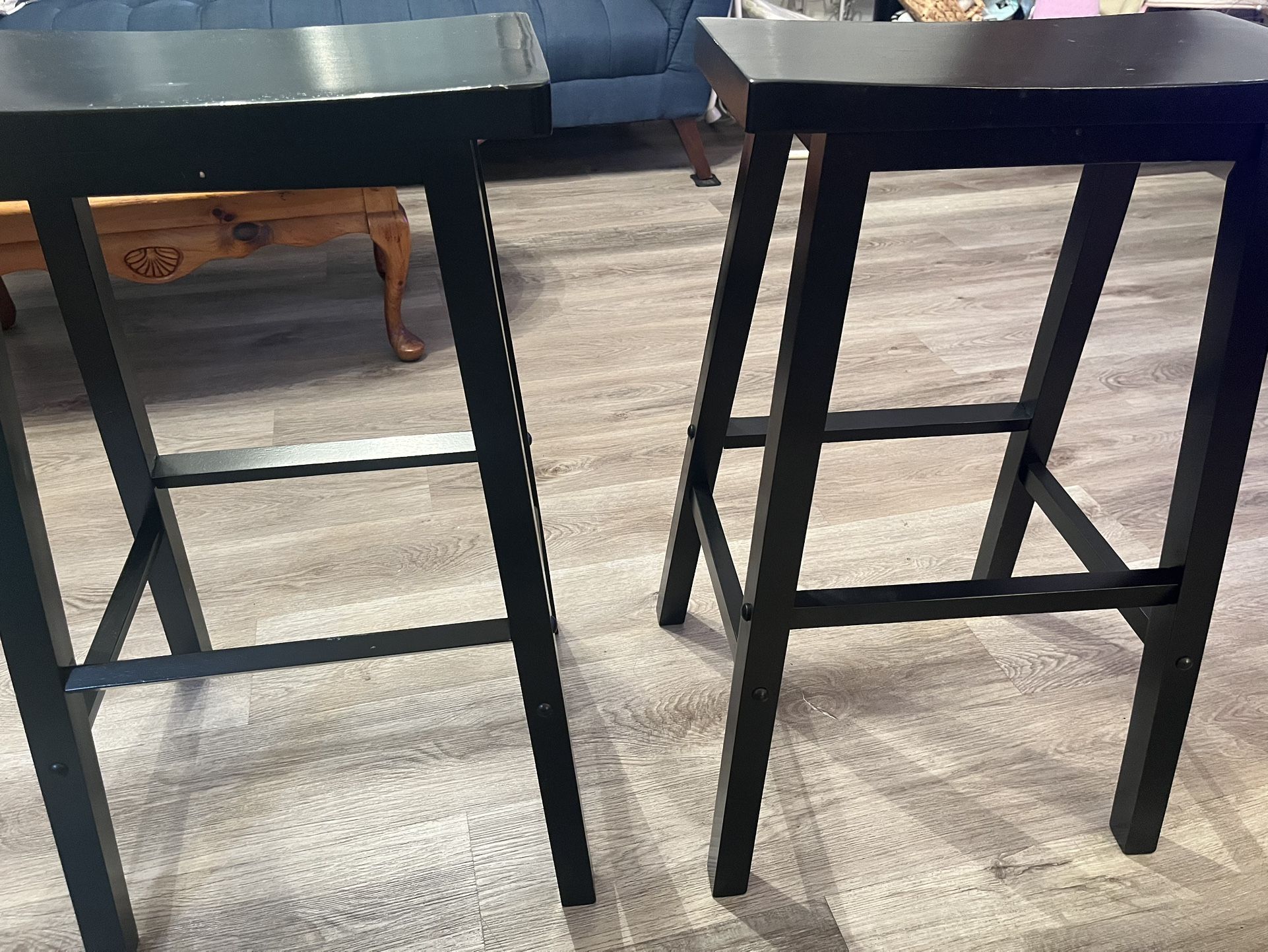 2 Black Stools For Sale